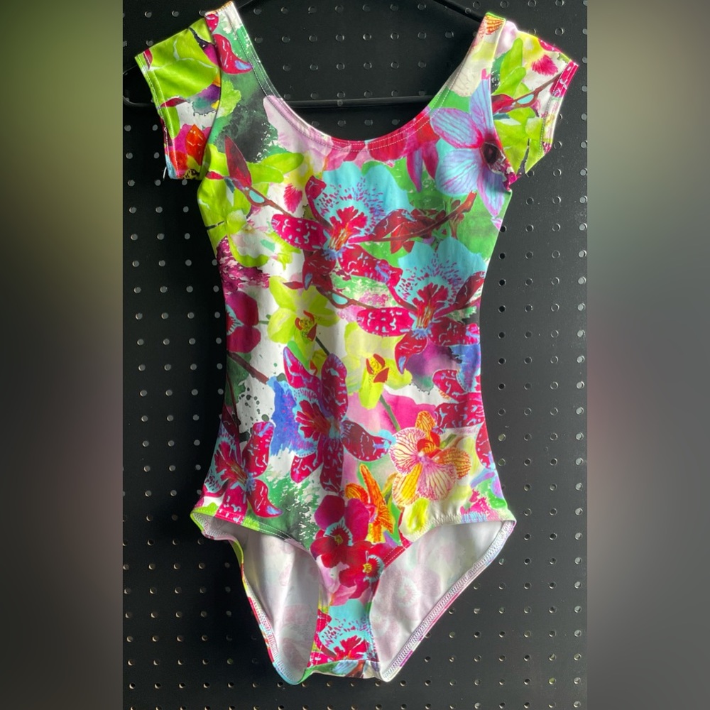 Blackmilk “A Pretty Orchid Situation Cap Sleeve” Bodysuit size S
